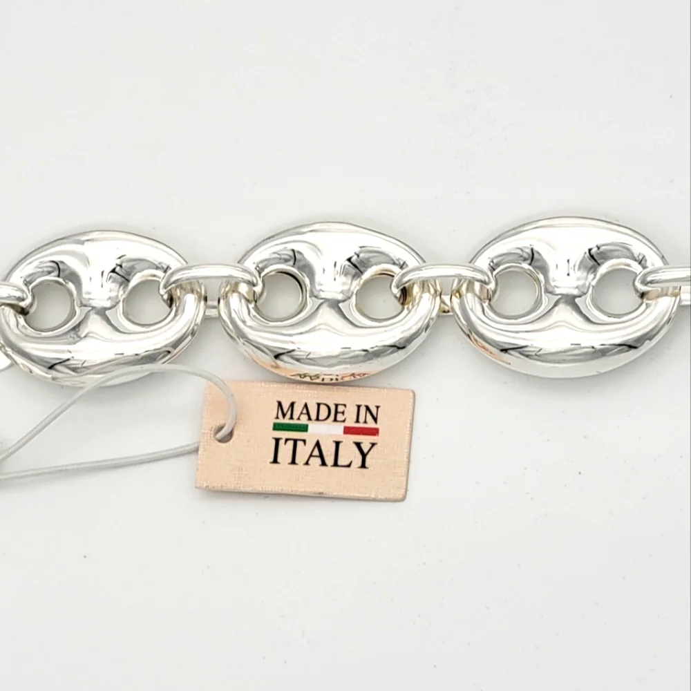 🇮🇹Mia Fiore Mariner Puff Chain Link Sterling Silver/Bronze - Picture 4 of 11